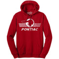 Pontiac Logo Hooded Sweatshirt - Red T-Shirts, Hoodie | RetroVerseTees.com