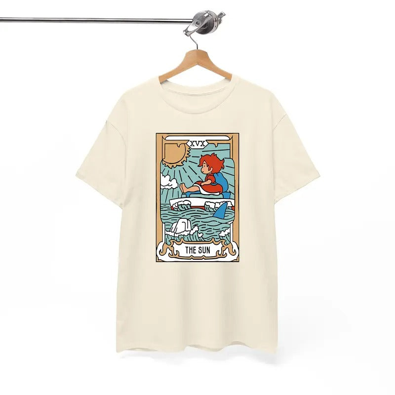 Ponyo Tarot Card Tshirt, Ponyo Tshirt, Studio Ghibli, Anime Shirt Hoodie, Sweatshirt | RetroVerseTees.com