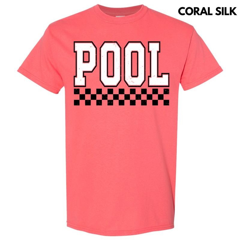 Pool Varsity Checkered Gildan Short Sleeve T-Shirt 'NLB' Hoodie, Sweatshirt | RetroVerseTees.com