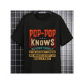 Pop Pop Knows Everything Funny TNF'WB shield Day Gift Black T-Shirt for Everyday Wear Hoodie, Sweatshirt | RetroVerseTees.com