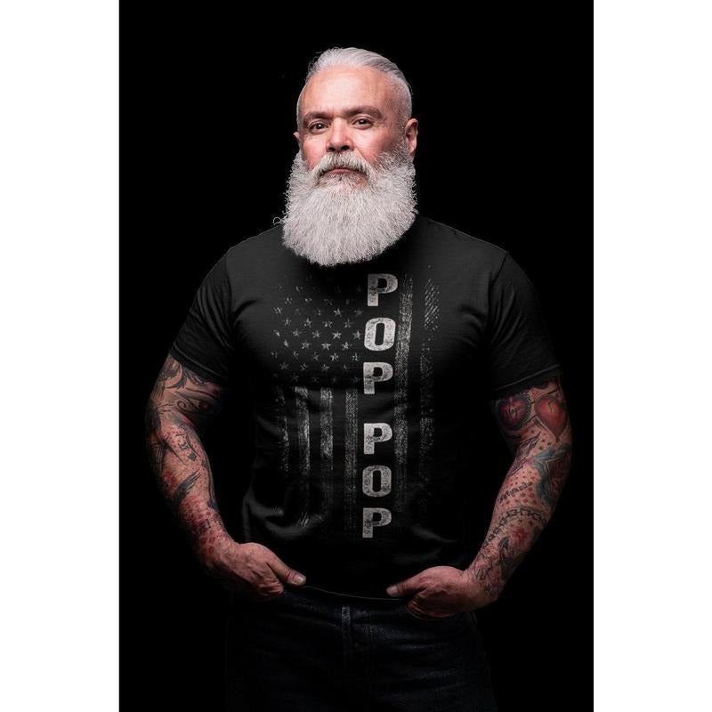 Pop Pop Shirt, Fathers Day Gift, Papa, Grandpa, Patriotic Shirts Hoodie, Sweatshirt | RetroVerseTees.com