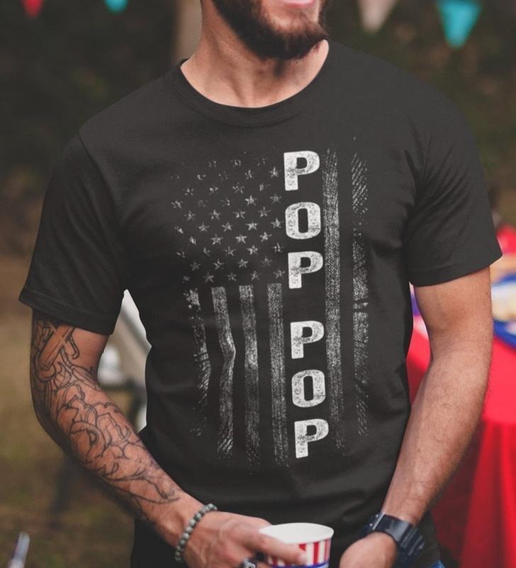 Pop Pop Shirt, New Pop Pop Gift, Pop Pop Shirt, USA Pop Pop Shirt Hoodie, Sweatshirt | RetroVerseTees.com