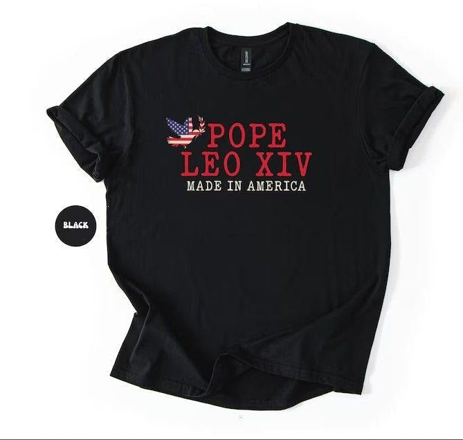 Pope Leo XIV Shirt, First American Pope Tee, Robert Prevost T-Shirt Hoodie, Sweatshirt | RetroVerseTees.com