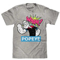 Popeye Big and Tall T-Shirt - Silver Gray Hoodie, Sweatshirt | RetroVerseTees.com