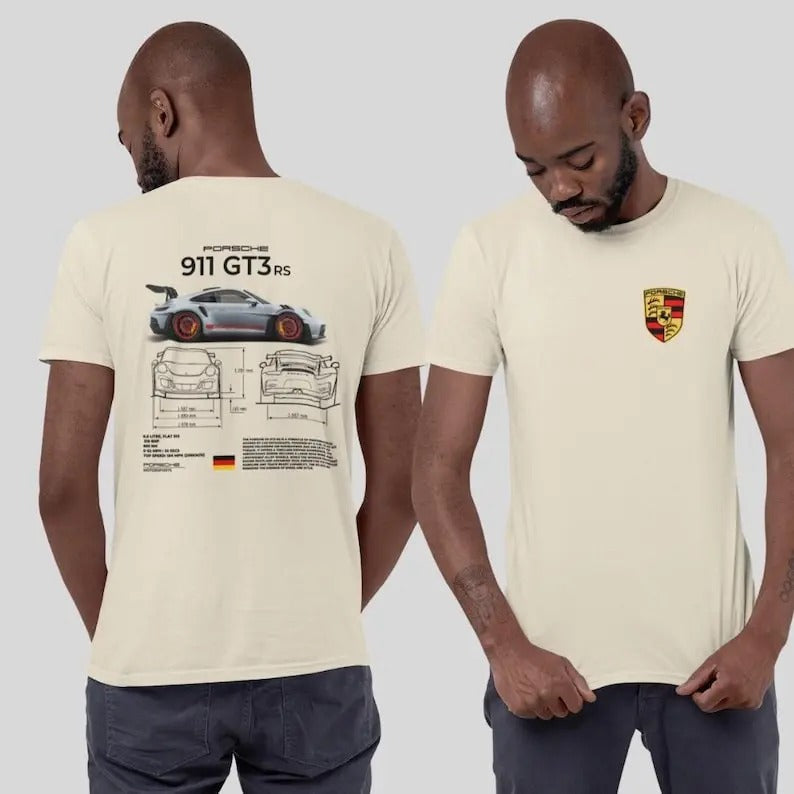 Porsche 911 GT3 RS Spec Tee, Boosted Gear Co - Unisex T-shirt, Supercar Performance Shirt, Cool Racing Apparel, Casual...