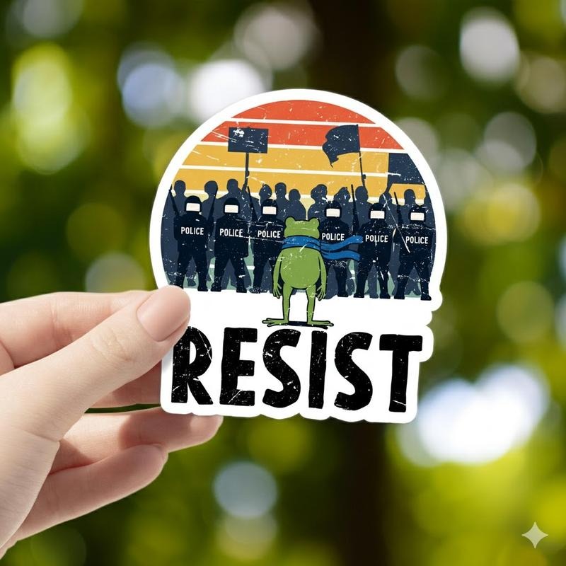Portland Frog Protest Sticker And Car Magnets, Fog Portland Sticker, Frogs Together Strong Sticker, Freedom Frog Car...