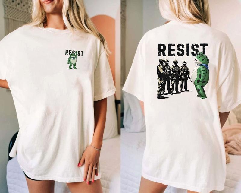 Portland Frog Resist 2 Side Shirt, Resist Frog 2 Side Shirt, Sweatshirt, Hoodie | RetroVerseTees.com