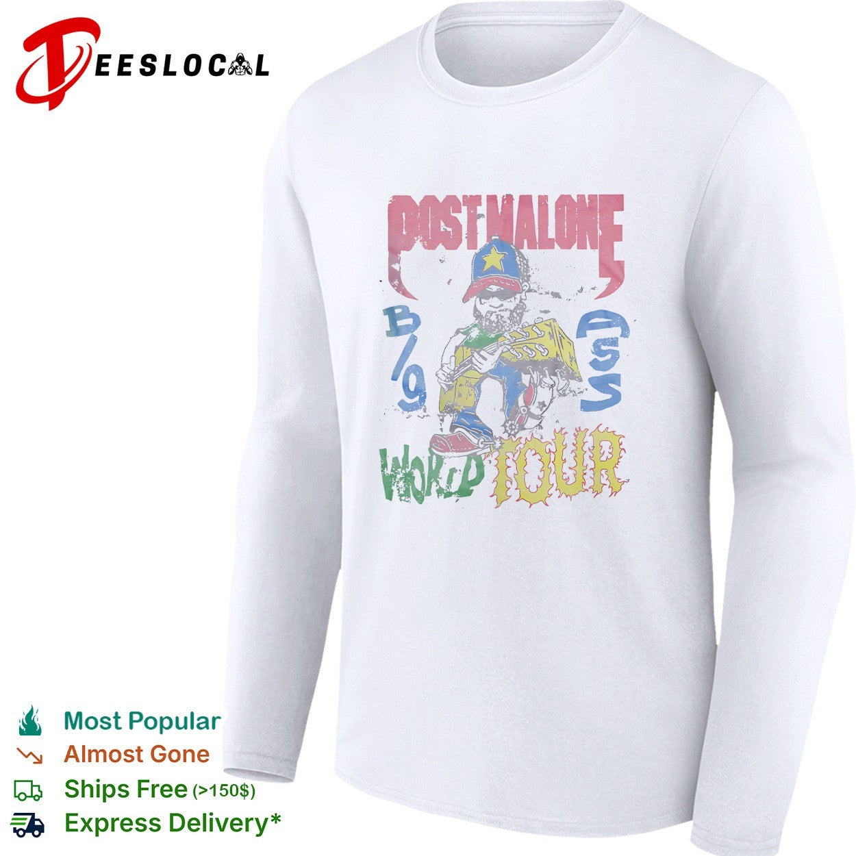 Post Malone Celebrate USA 4th Of July 2026 Big Ass World Tour retro shirt