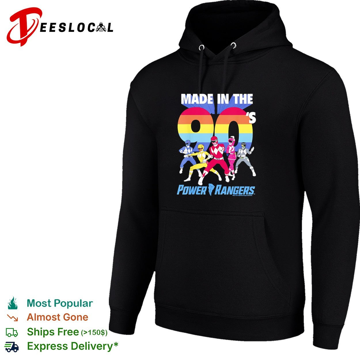 Power Rangers Made in the 90’s Retro Mighty Morphin shirt
