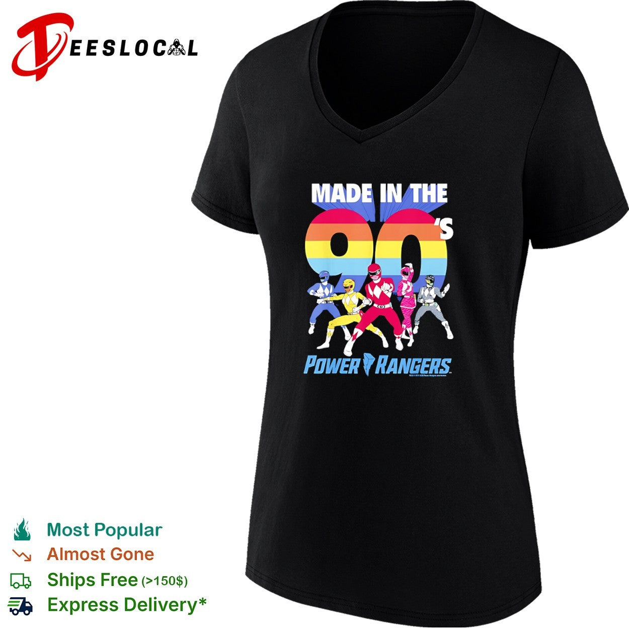 Power Rangers Made in the 90’s Retro Mighty Morphin shirt