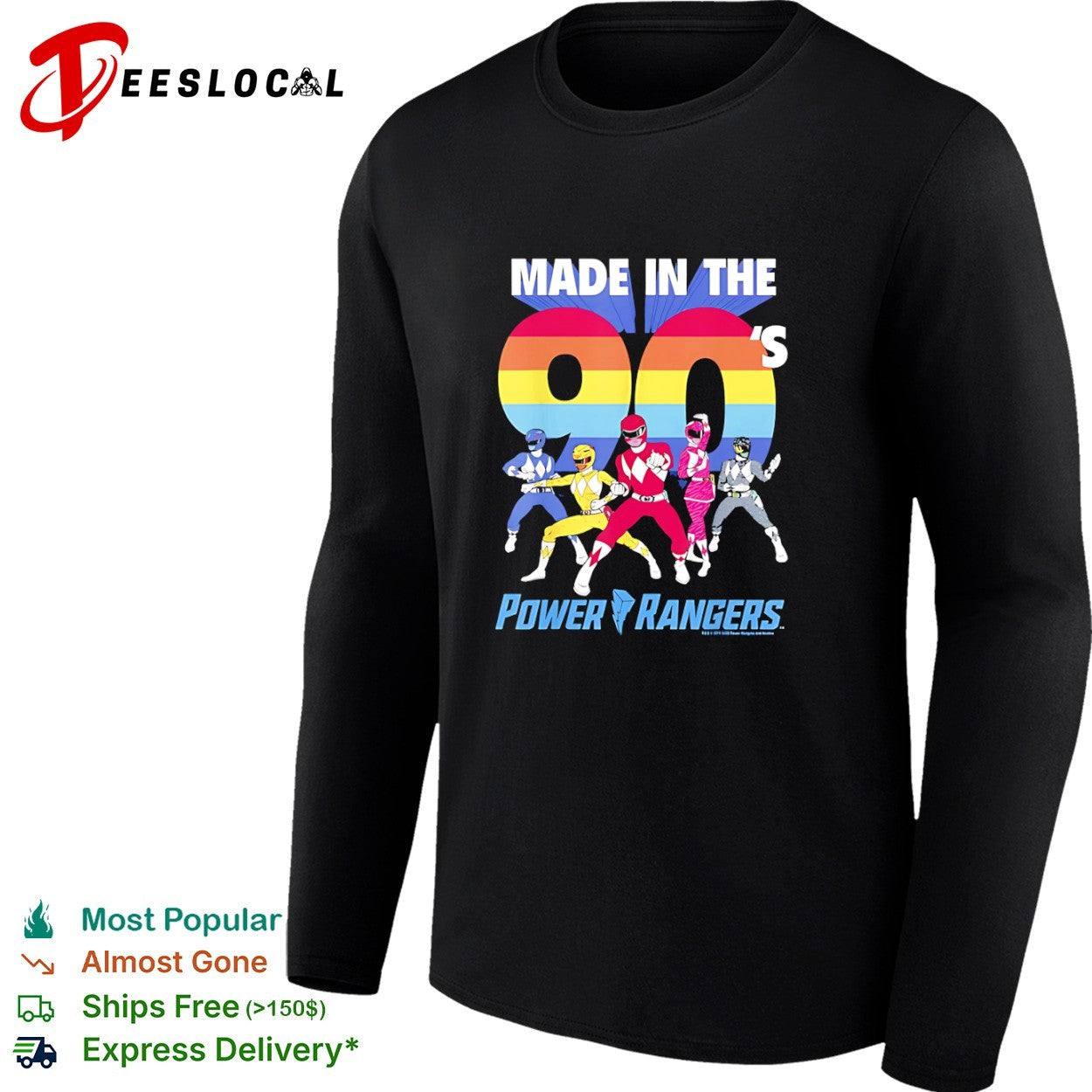 Power Rangers Made in the 90’s Retro Mighty Morphin shirt