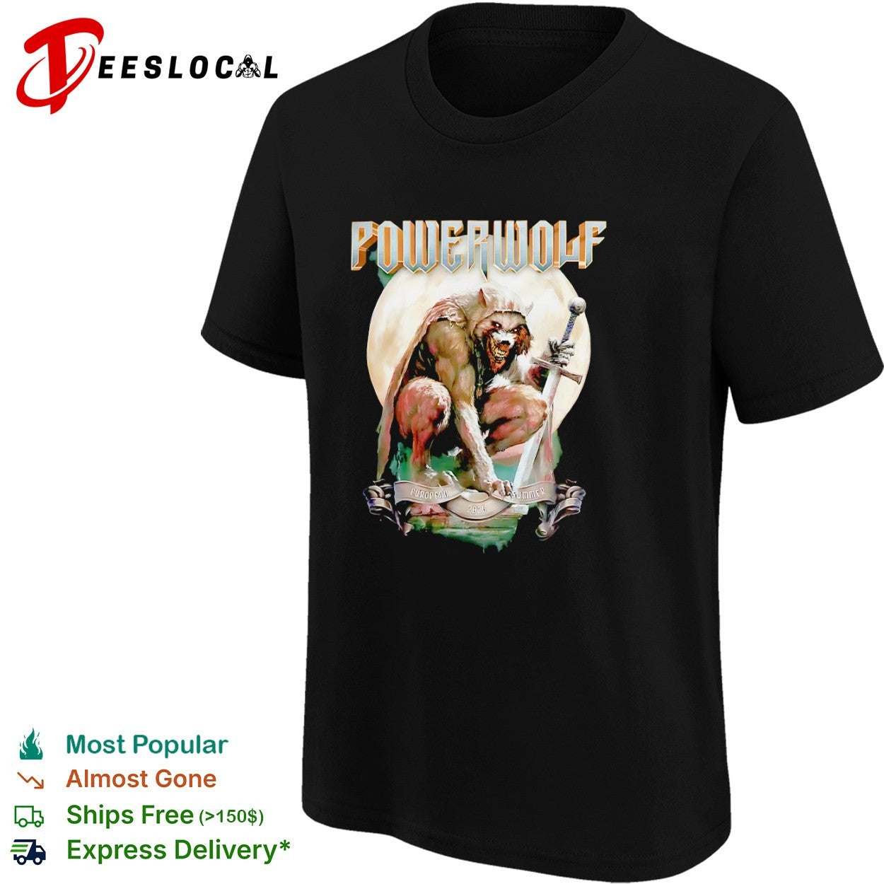 Powerwolf European Summer 2026 Tour Heavy Metal shirt