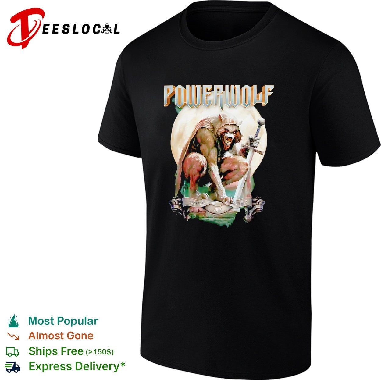Powerwolf European Summer 2026 Tour Heavy Metal shirt