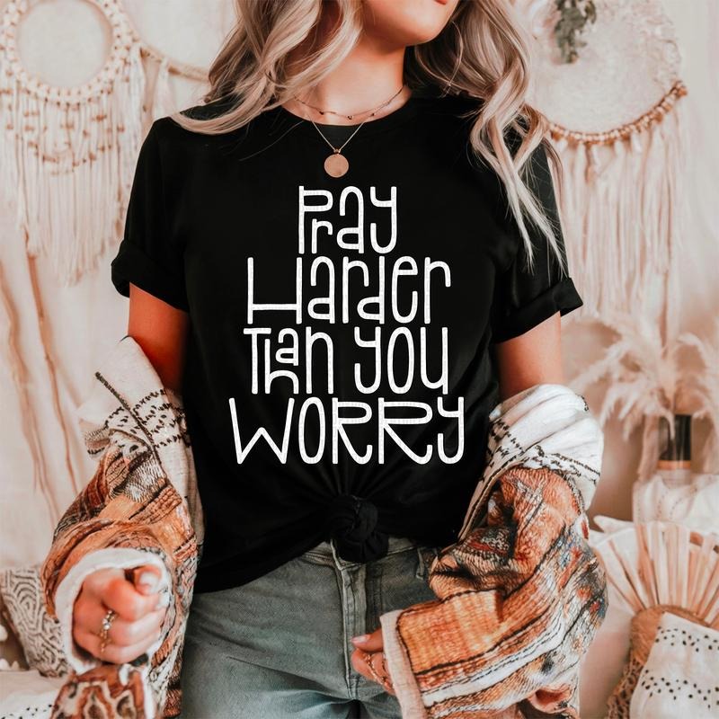 Pray Harder DTF Transfers - THIS IS NOT A SHIRT Hoodie, Sweatshirt | RetroVerseTees.com