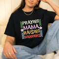 Praying Mama Raising Warriors0 TNF'WB shield Day Tee Pure Cotton Fabric Casual Streetstyle Crew Neck Short Sleeve T-Shirt...