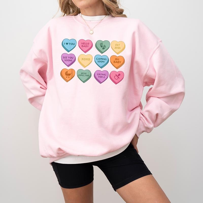 Pregnancy Announcement Gift Valentine baby Reveal Valentine's Day Pregnancy Shirt Hoodie, Sweatshirt | RetroVerseTees.com