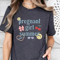 Pregnant Girl Summer Shirt Trendy Aesthetic Cute Maternity Shirt Pregnancy Announcement Shirt Gift For Mom To Be Hoodie,...