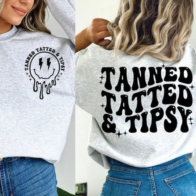 Premium  Tanned And Tipsy  - Smile  - Summer  - Pink Tanned And Tipsy  - Teal Tanned And Tipsy  sweatshirt T-Shirts, Hoodie