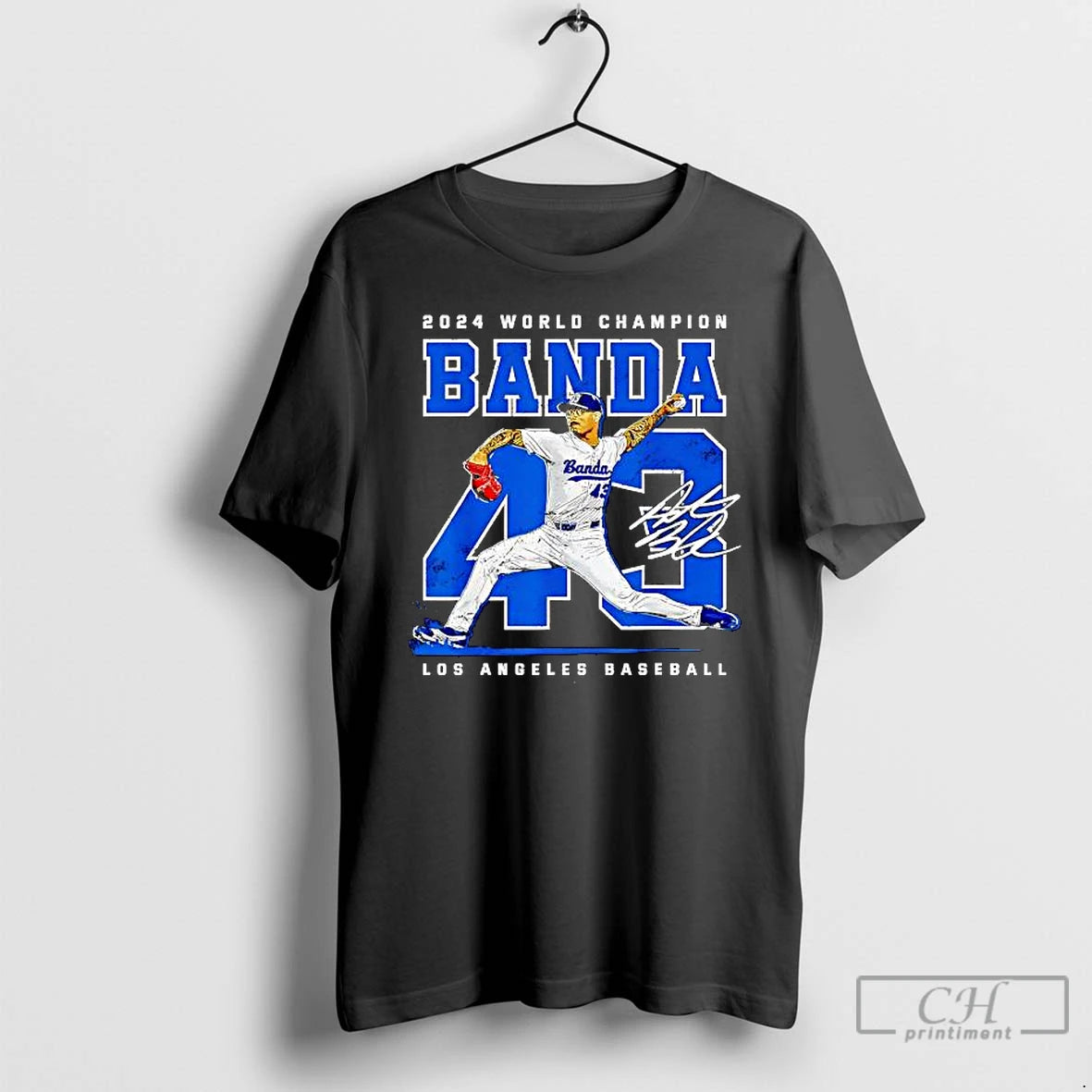 Premium 2025 World Champion Los Angeles Dodgers Anthony Banda 43 Signature Retro T Shirts Sweater Hoodie, Sweatshirt