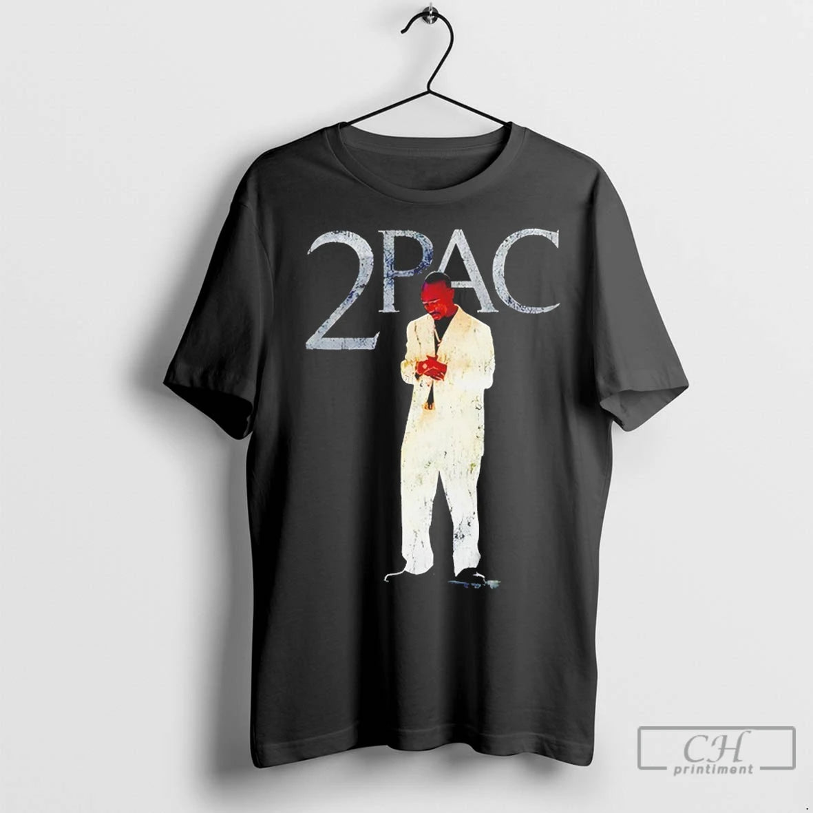 Premium 2pac White Suit Layered Graphic