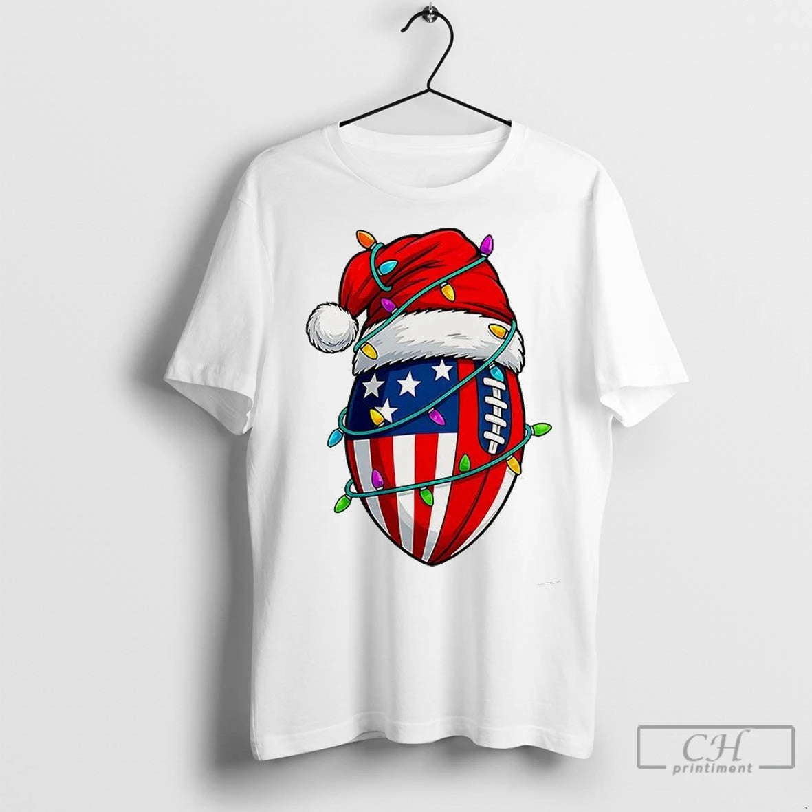 Premium American Flag Football Christmas