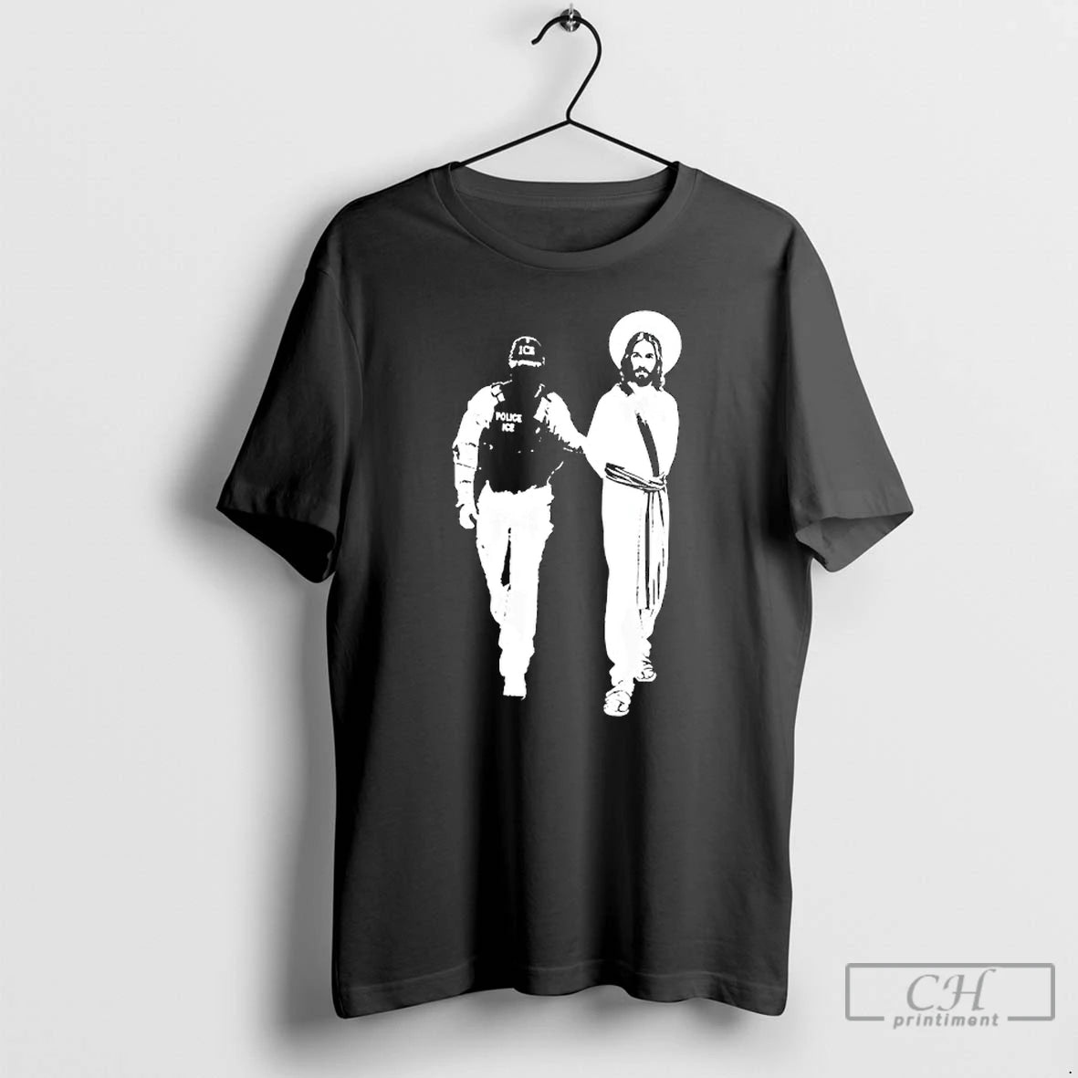 Premium Anti Ice Jesus Arrested Parody T-Shirts, Hoodie, Sweatshirt | RetroVerseTees.com