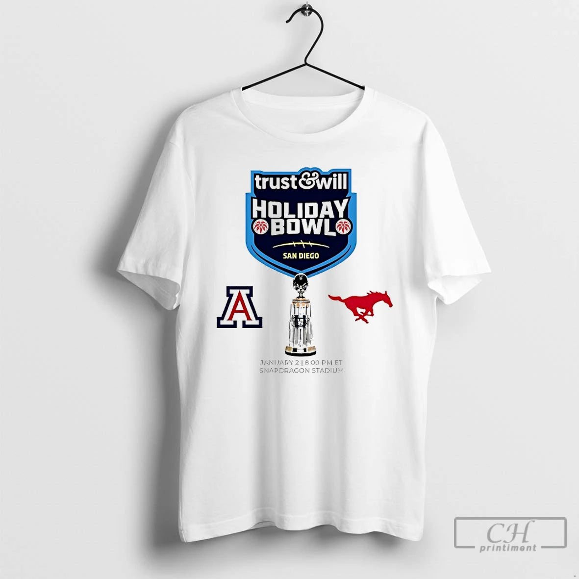 Premium Arizona Wildcats Vs Mustang Smu 2025 Trust Will Holiday Bowl T-Shirts, Hoodie, Sweatshirt | RetroVerseTees.com