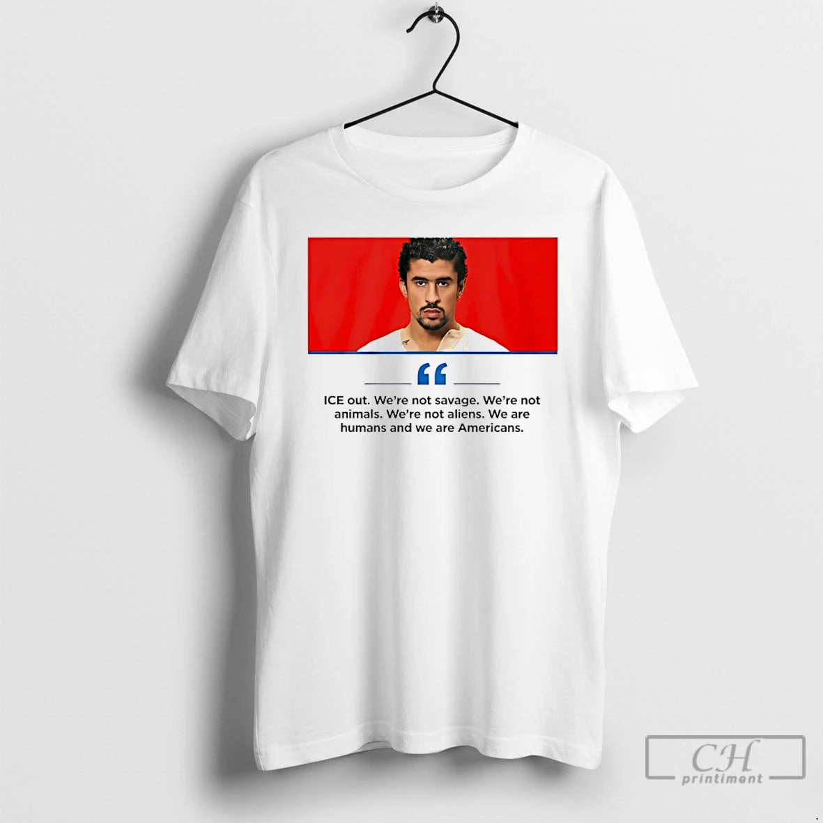 Premium Bad Bunny Ice Out Were Not Savage Were Not Animals Were Not Aliens We T-Shirts, Hoodie, Sweatshirt