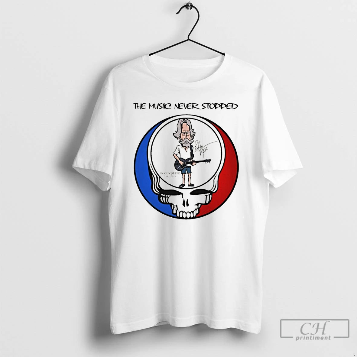 Premium Bob Weir Grateful Dad 1947 2026 Signature The Music Never Stopped T Shirts Sweater Hoodie, Sweatshirt