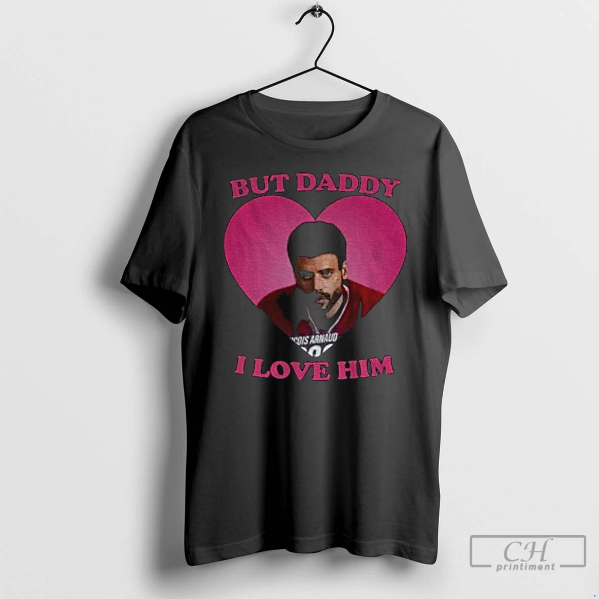Premium But Daddy I Love Him Hunter Heated Tv Pink Heart T-Shirts, Hoodie, Sweatshirt | RetroVerseTees.com
