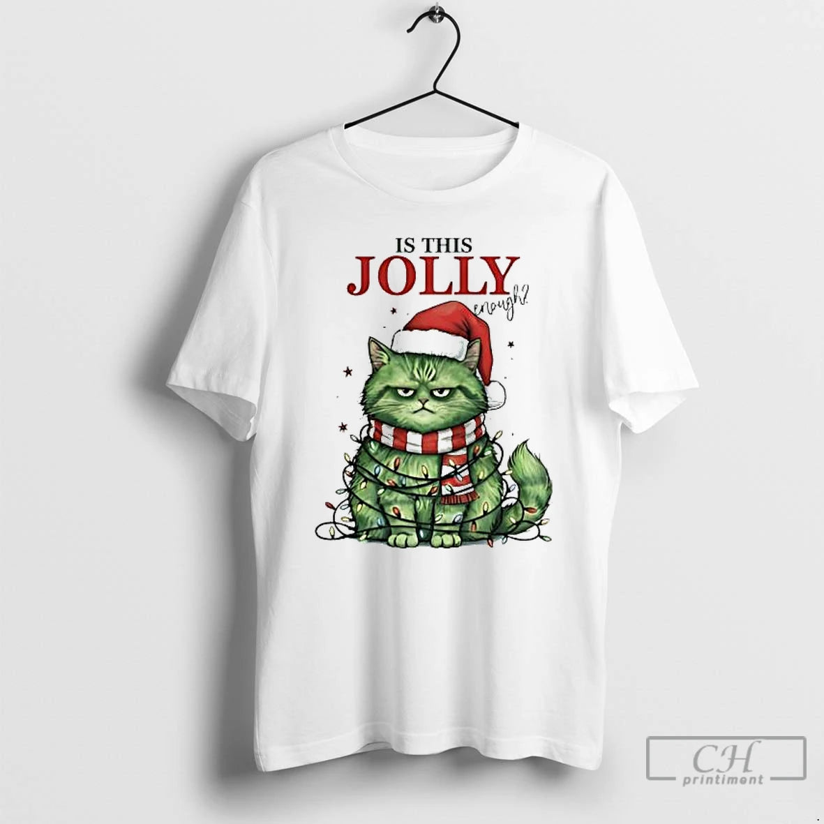 Premium Cat Christmas Is This Jolly Enough Trends Stylish T-Shirts, Hoodie, Sweatshirt | RetroVerseTees.com
