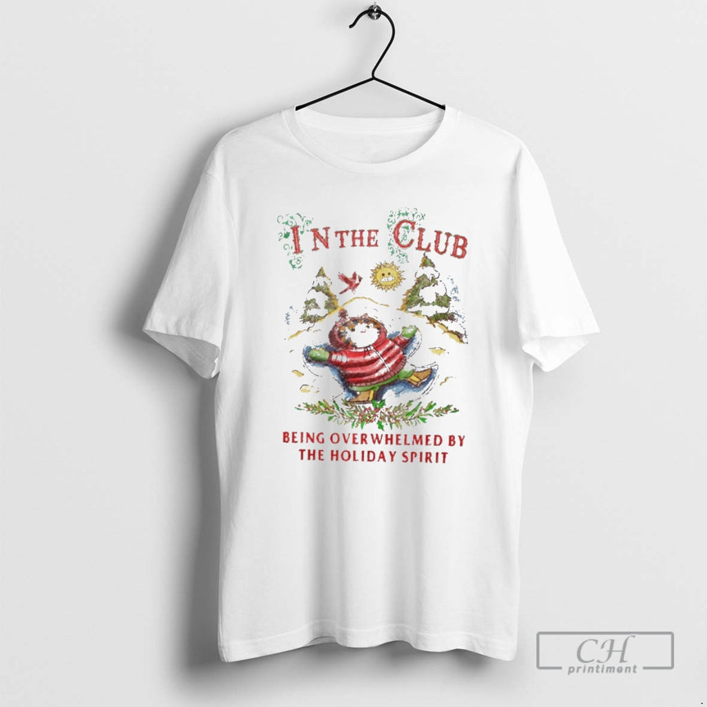 Premium Cat In The Club Being Overwhelmed By The Holiday Spirit Shirt Sweater