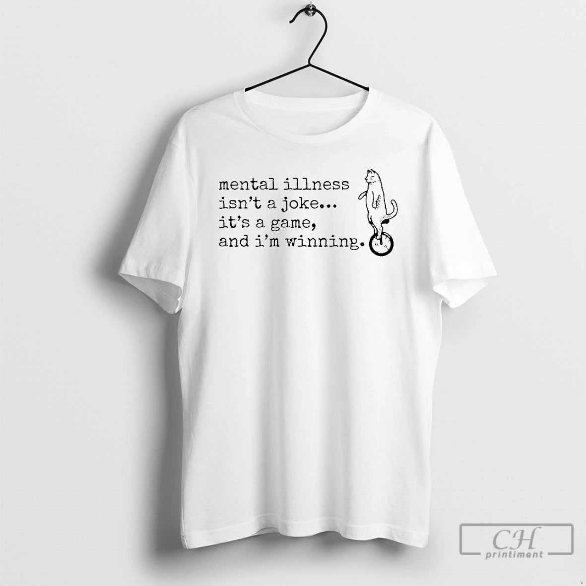 Premium Cat Mental Illness Isnt A Joke Its A Game And Im Winning T Shirts Hoodie, Sweatshirt | RetroVerseTees.com