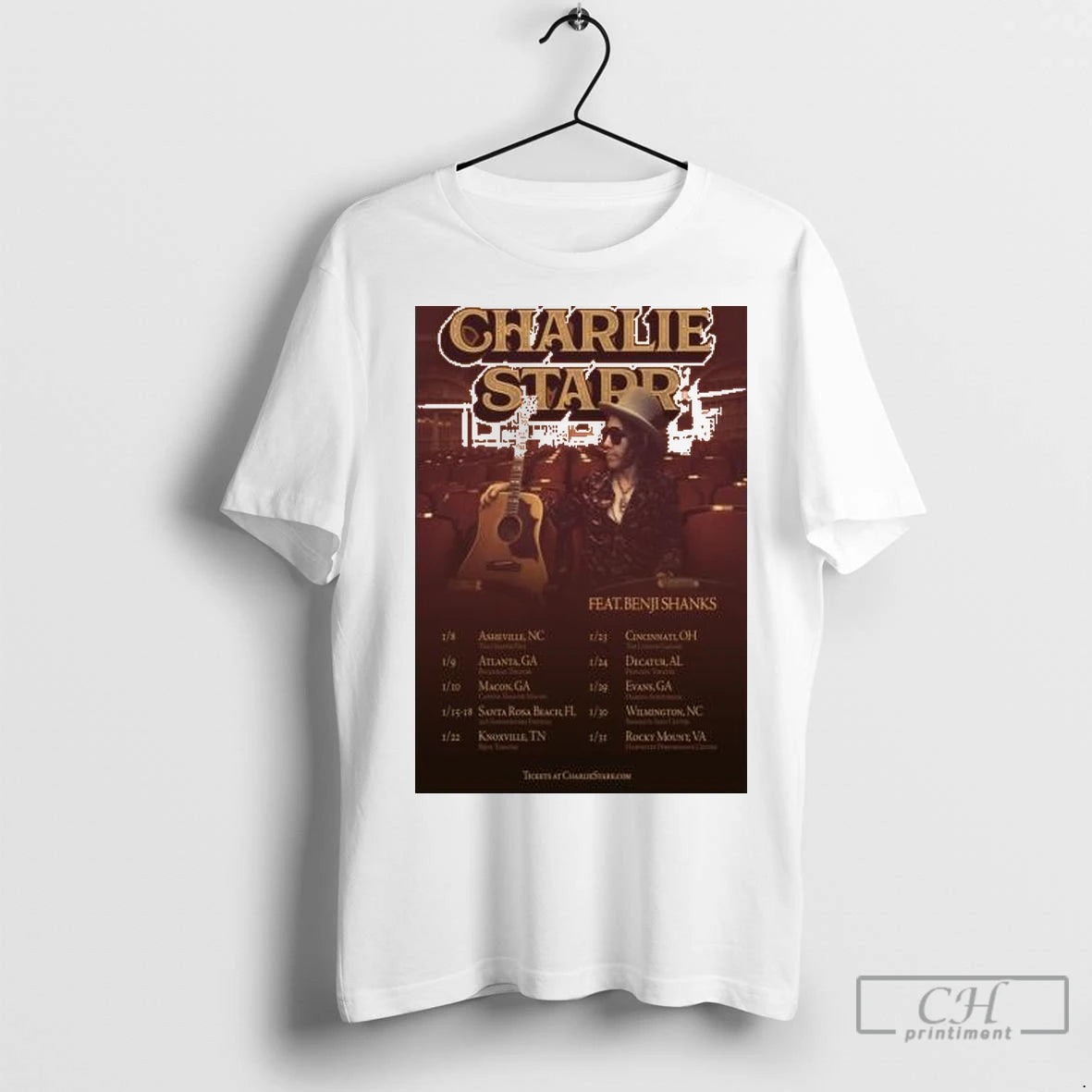 Premium Charlie Starr 2026 Acoustic Tour Circle White