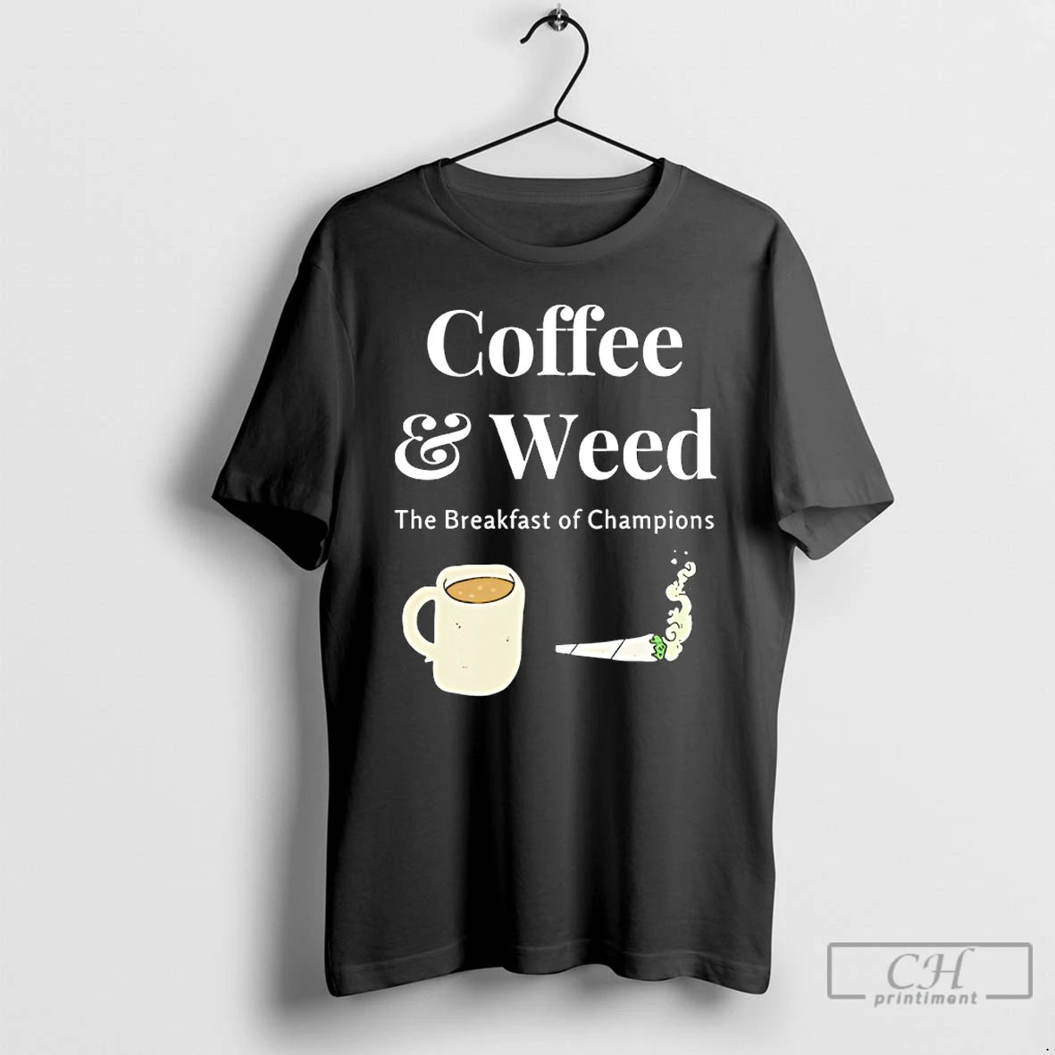 Premium Coffee Weed Pot Head Gift Cannabis Caffeine Wake Bake Weed T-Shirts, Hoodie, Sweatshirt | RetroVerseTees.com