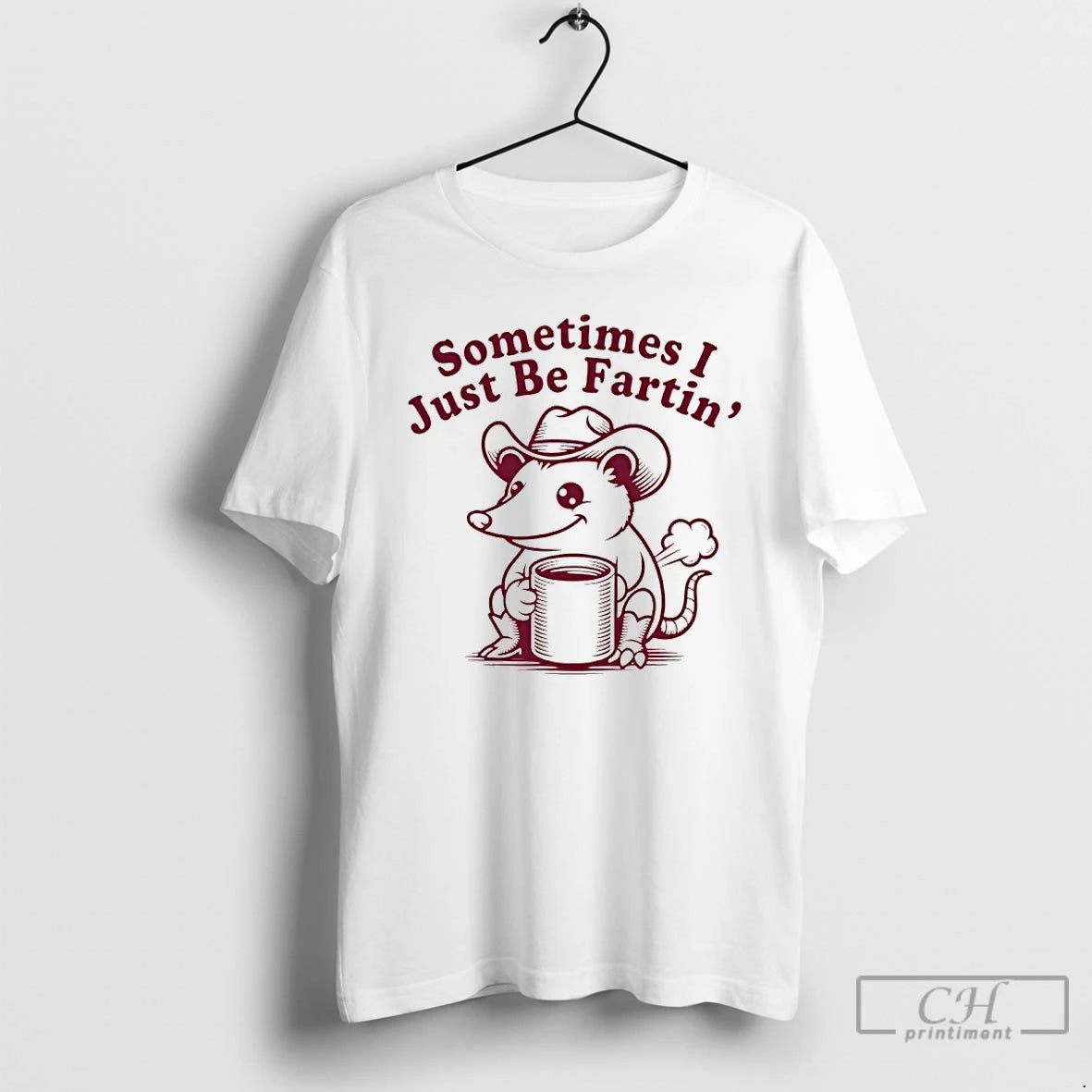 Premium Cowboy Possum Sometimes I Just Be Fartin T-Shirts, Hoodie, Sweatshirt | RetroVerseTees.com