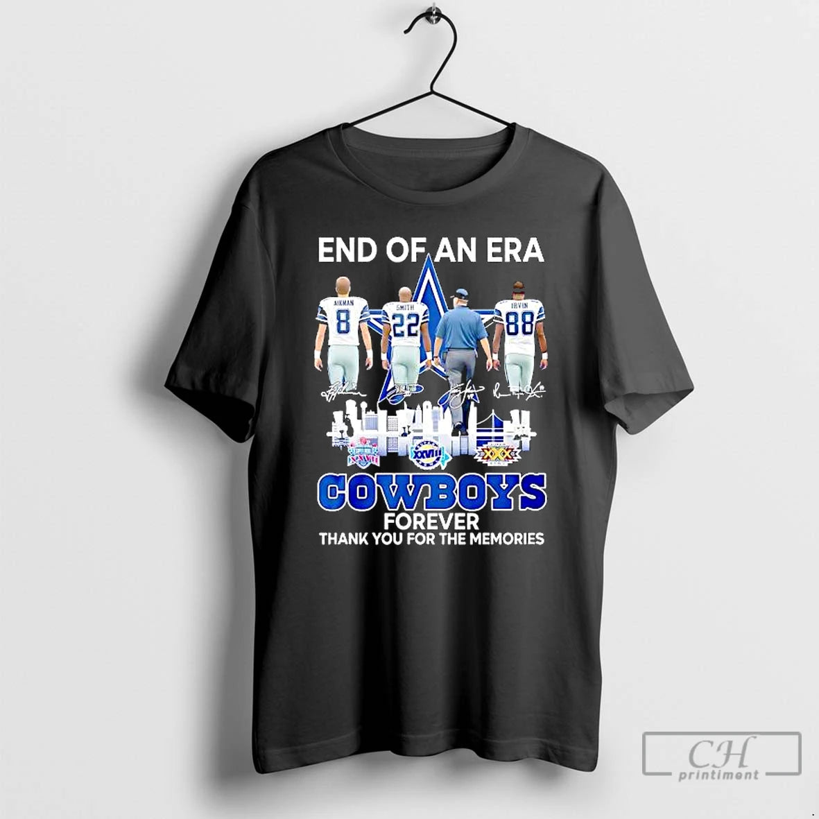 Premium Dallas Cowboys End Of An Era 2025 With Aikman Smith Irvin T Shirts Sweater Hoodie, Sweatshirt | RetroVerseTees.com
