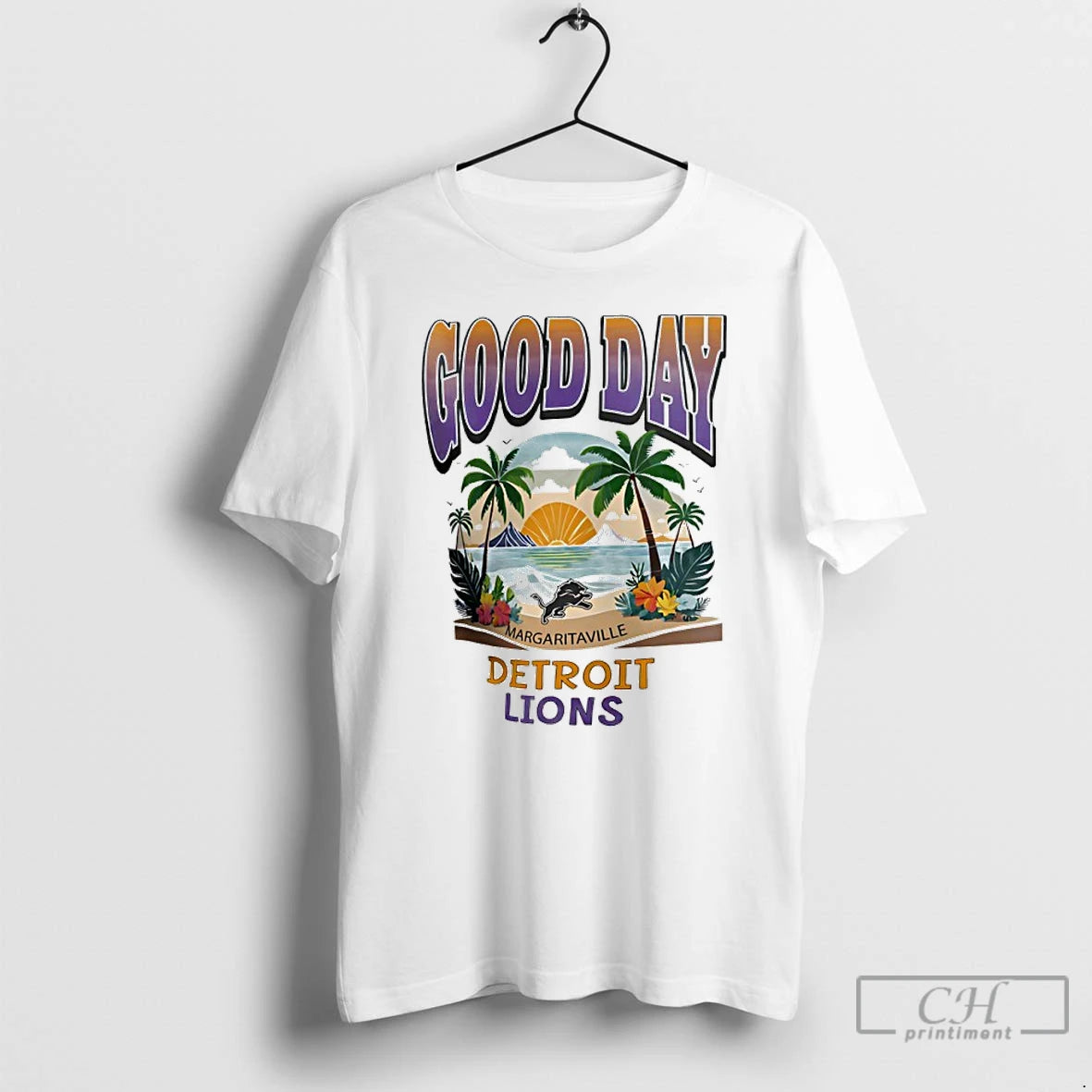 Premium Detroit Lions Margaritaville Light Blue Good Day T-Shirts, Hoodie, Sweatshirt | RetroVerseTees.com