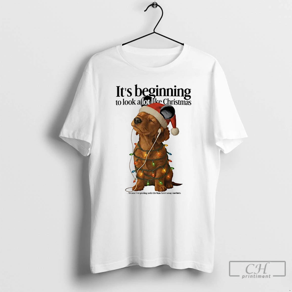 Premium Dog Christmas Light Its Beginning To Look A Lot Like Christmas Funny T Shirts Hoodie, Sweatshirt | RetroVerseTees.com