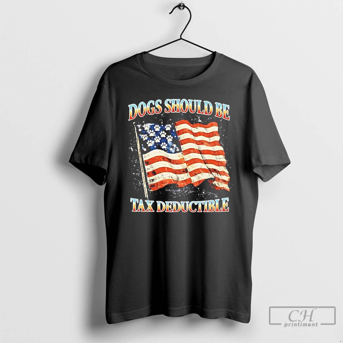 Premium Dogs Should Be Tax Deductible American Flag T-Shirts, Hoodie, Sweatshirt | RetroVerseTees.com