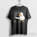 Premium Duck Holding A Knife Yield At What Die Size T-Shirts, Hoodie, Sweatshirt | RetroVerseTees.com