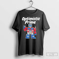 Premium Elon Musk Wearing Optimistic Prime T-Shirts, Hoodie, Sweatshirt | RetroVerseTees.com