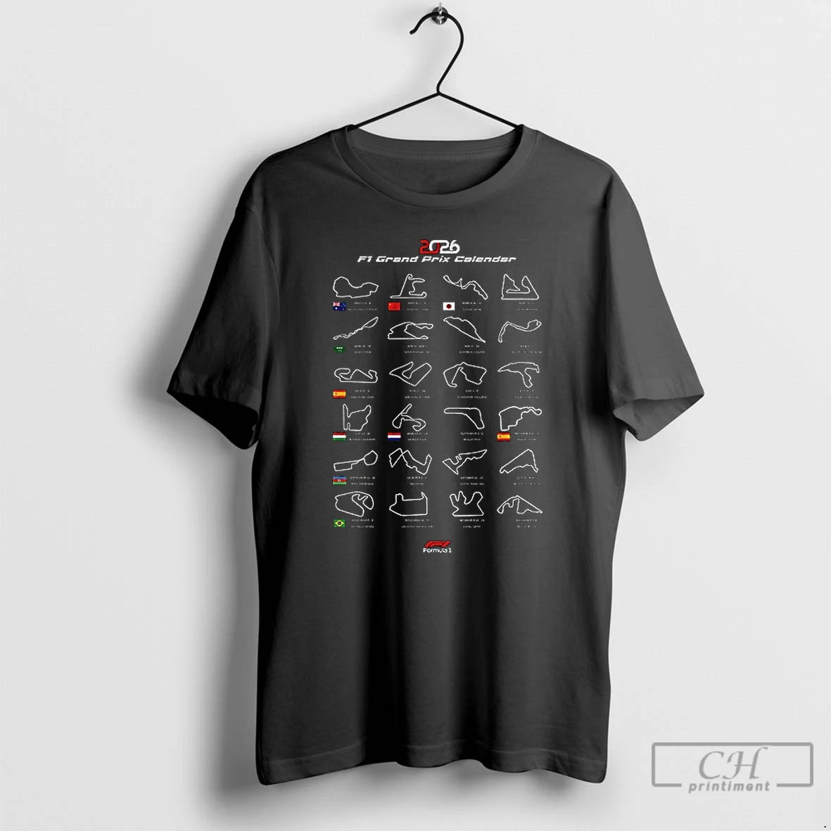 Premium Formula One 2026 Calendar F1 Grand Prix Schedule T-Shirts, Hoodie, Sweatshirt | RetroVerseTees.com