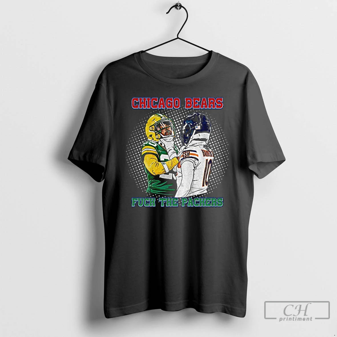 Premium Fuck The Packers Chicago Bear Rivalry Clash Hard Hitting Football T-Shirts, Hoodie, Sweatshirt | RetroVerseTees.com