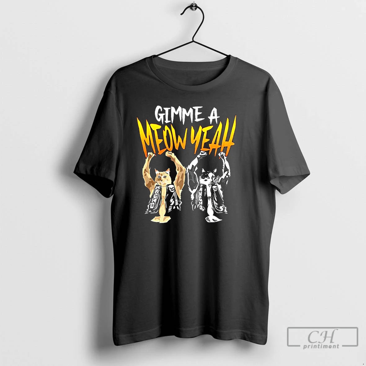 Premium Gimme A Meow Yeah Wrestling Man Parody T-Shirts, Hoodie, Sweatshirt | RetroVerseTees.com