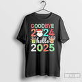 Premium Goodbye 2025 Hello 2025 Happy New Years Eve Christmas Xmas T-Shirts, Hoodie, Sweatshirt | RetroVerseTees.com