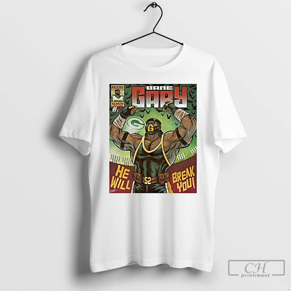 Premium Green Bay Packers Bane Gary Comic T-Shirts, Hoodie, Sweatshirt | RetroVerseTees.com