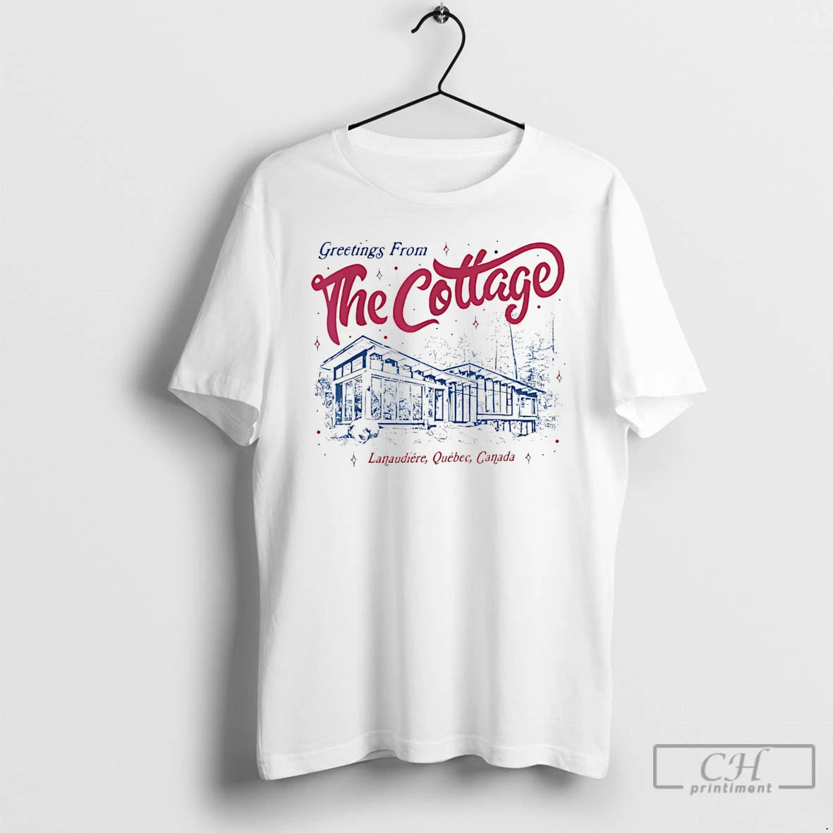 Premium Greetings From The Cottage Lanaudiere Quebec Canada T-Shirts, Hoodie, Sweatshirt | RetroVerseTees.com
