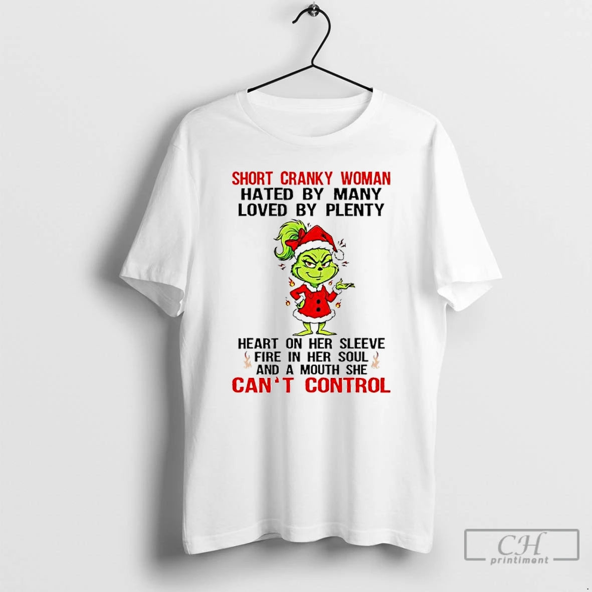 Premium Grinch Santa 2025 Short Cranky Woman Hated By Many Loved By Plenty T Shirts Hoodie, Sweatshirt | RetroVerseTees.com