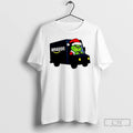 Premium Grinch Santa Claus In Amazon Truck Merry Christmas T-Shirts, Hoodie, Sweatshirt | RetroVerseTees.com